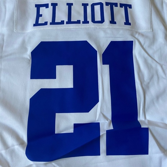 NFL Dallas Cowboys Ezekiel Elliott Game White Jersey - Picture 4 of 7